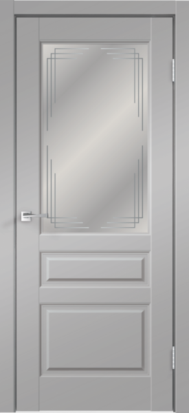 Дверь VILLA 3V эмалит белый, серый